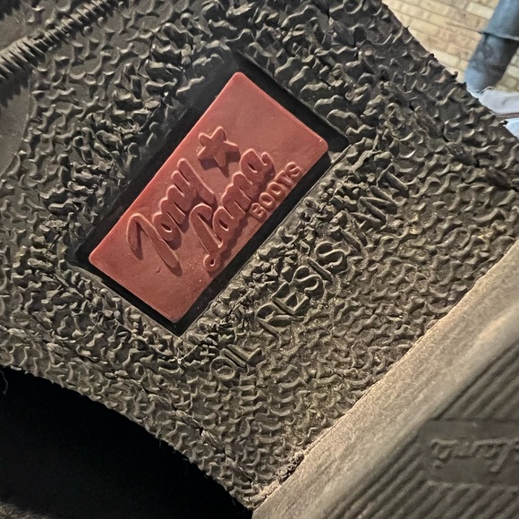 Tony Lama mens black leather boots - Picture 10 of 13